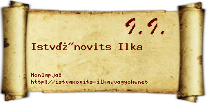 Istvánovits Ilka névjegykártya